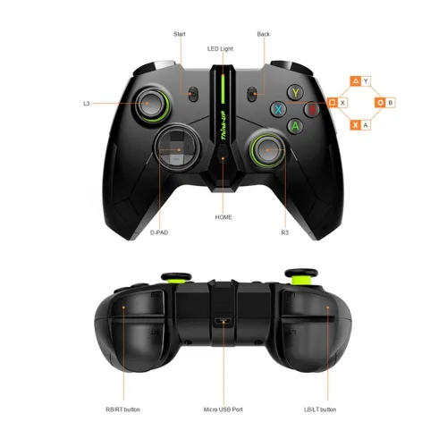 Vista 2 de Hycarus 2.4 GHZ Wireless Gamepad Controller Compatible with Xbox OneOne S One X PS3 PC (Green)
