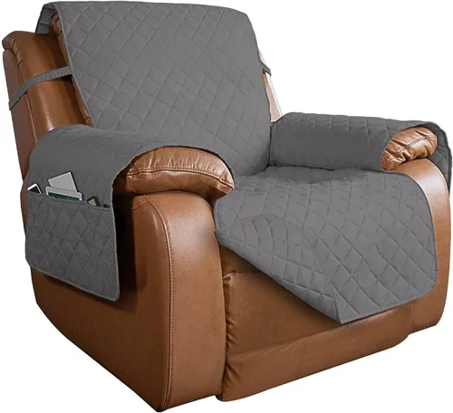 Vista 83 de PureFit - Funda de sofá acolchada reversible, protector de muebles impermeable, funda de sofá lavable con espuma antideslizante y correas elásticas