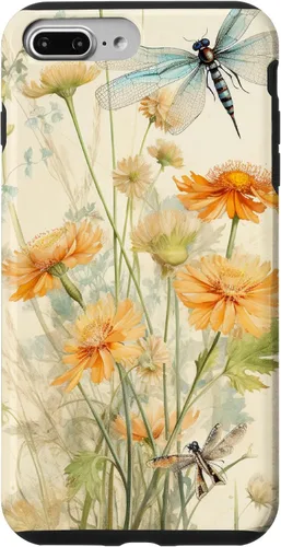 Vista 12 de Cute Vintage Illustration Daisy Flowers Dandelion Dragonfly Case for iPhone 17
