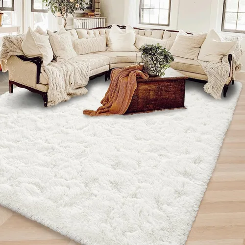 Vista 38 de ISEAU Alfombra de pasillo cómoda y esponjosa para dormitorio, de felpa con base de goma antideslizante, para dormitorio de bebé, al lado de la cama