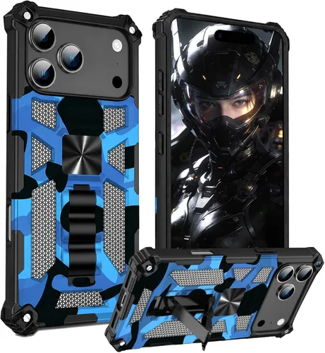 Vista 21 de CCSmall Funda de camuflaje para Apple iPhone 14 para hombres, protección resistente a prueba de golpes con función atril para iPhone 14 MC verde