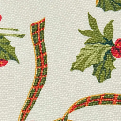 Vista 5 de Violet Linen Mantel de Navidad de temporada europea, color beige, 60 pulgadas, redondo