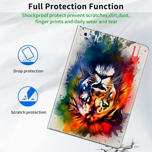 Vista 38 de Funda para tablet Kindle Fire 7 2019/2017 lanzamiento 9ª/7ª generación 7 pulgadas, ligera, protectora de piel sintética, cubierta inteligente