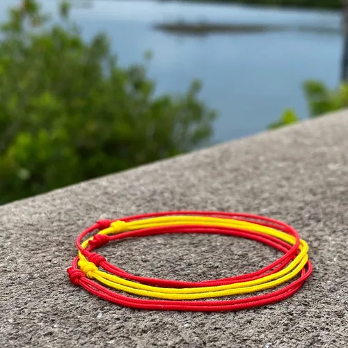 Vista 3 de Pulsera de cordón de la bandera del mundo de fútbol para hombre o mujer - Bandera de países Pulsera bandera Pais Copa Mundial Futbol Hombre Mujer