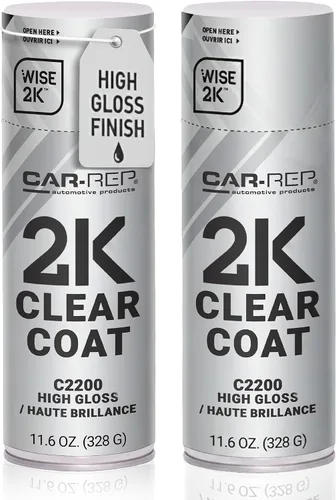Vista 8 de CAR-REP® Capa transparente de poliuretano 2K con tecnología Wise 2K, alto brillo, fácil aplicación, vida útil ilimitada, lata de aerosol de 11 onzas