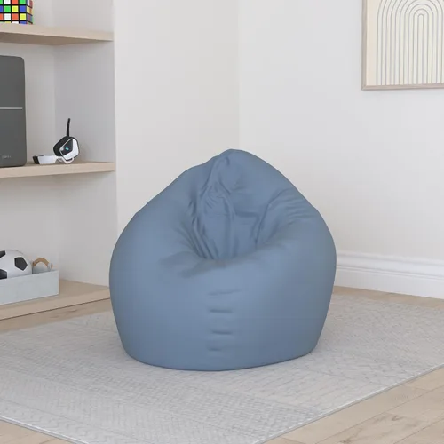 Vista 2 de Puf para adultos y niños, almacenamiento para sofá, silla, puf, impermeable, con cremallera, funda de lona para silla, tumbona, 29.53 pulgadas, sin