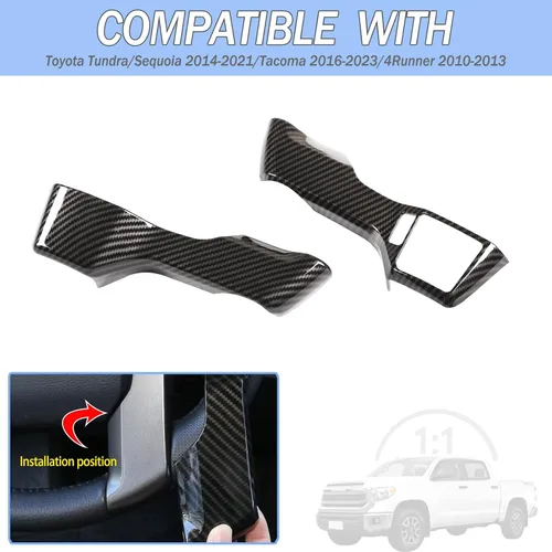 Vista 2 de Aunginsy Cubierta de panel de botón de consola central compatible con Toyota Tundra/Sequoia 2014-2021 Tacoma 2016-2023 4Runner 2010-2013 Panel