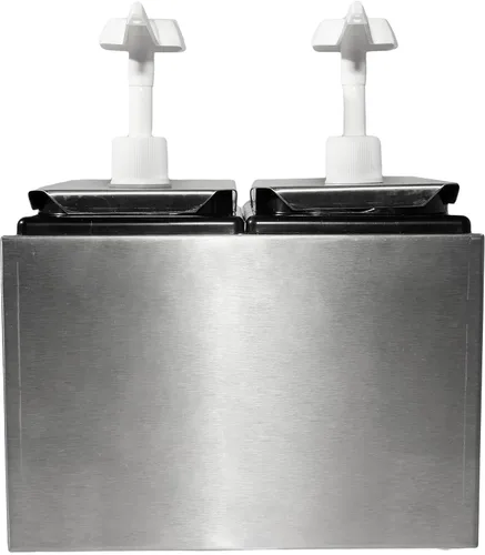 Vista 3 de Carlisle FoodService Products Centro de condimentos de riel de condimentos con 2 bombas estándar para estaciones de servicio, restaurantes y comida