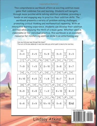 Vista 2 de Road Trip! Addition Maze Game 100 Worksheets Interactive Addition Maze Game for Skill-Building Fun