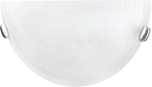 Vista 2 de Livex Lighting 4271-91 Home Basics Lámpara de pared de 1 luz de níquel cepillado con cristal de alabastro blanco Vidrio de alabastro blanco