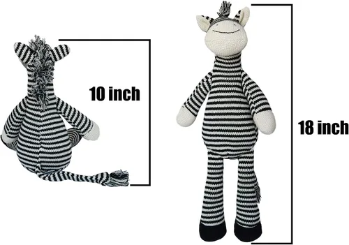Vista 4 de Ice King Bear Peluche de cebra suave de 10 pulgadas (tejido a mano)