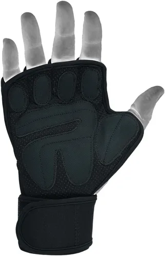 Vista 5 de MRX BOXING & FITNESS Guantes de entrenamiento para hombres y mujeres, guantes de levantamiento de pesas ventilados con muñequeras, protección