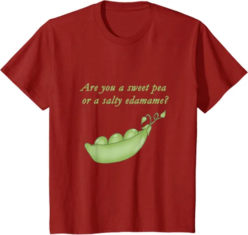 Vista 18 de ¿Eres un guisante dulce o edamame salado? Camiseta, Negro