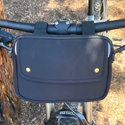 Vista 7 de allydrew Bolsa impermeable para bicicleta, bolsa de almacenamiento para manillar de ciclismo para herramientas y accesorios
