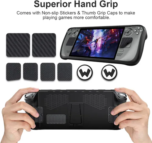 Vista 4 de Funda protectora con soporte para cubierta de vapor, cubierta protectora de cubierta de vapor con base de soporte, accesorios de protección completa