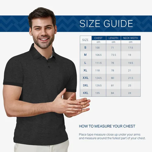 Vista 7 de Mio Marino - Polos de golf para hombre, ajuste seco, tela transpirable ultrafina