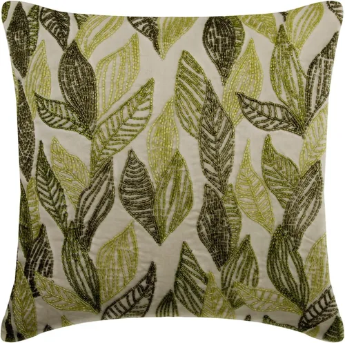 Vista 15 de The HomeCentric Fundas de almohada decorativas con bordes de 12 x 12 pulgadas Funda de cojín de seda de arte moderno Fundas de almohada verdes