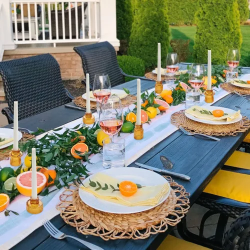 Vista 8 de Vixdonos Portavelas de cristal cónico para centros de mesa, decoración de boda y cena (3 piezas, ámbar)