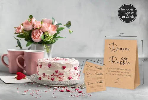 Vista 3 de Boletos para sorteo de pañales para baby shower, decoraciones rústicas de baby shower, divertidos juegos de baby shower para adultos, juegos de baby