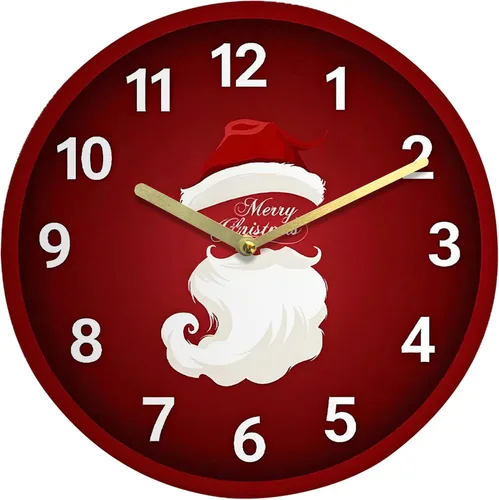 Vista 10 de Maxspace Modern Wall Clock,12 inch Silent Non Ticking Wall Clock,Battery Operated, Analog Wall Clock for Living Room Bedroom Kitchen Office Brown
