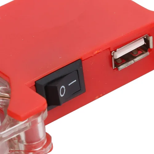 Vista 8 de DR-S02 - Enfriador plegable para laptop con doble ventilador, portátil alimentado por USB, base de refrigeración con soporte antideslizante (rojo)