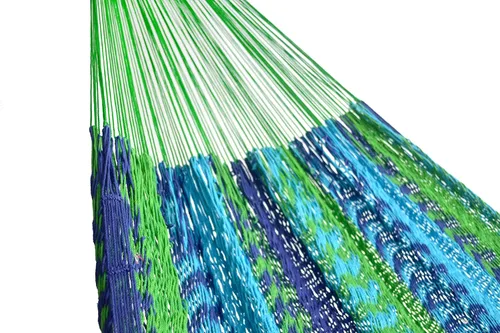 Vista 3 de HAMMOCKS RADA - Cuerda súper gruesa de algodón - Estilo maya (color océano)