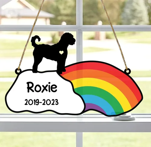 Vista 56 de LOVELYPOD Rainbow Bridge - Regalos conmemorativos para mascotas, regalos conmemorativos para perros afganos por pérdida de sabueso afgano, regalo