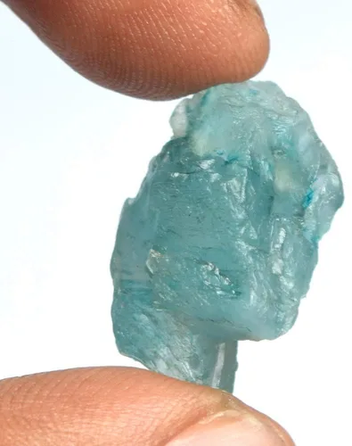 Vista 2 de GEMHUB Cristales de aguamarina azul crudo 18.00 Ct Natural Real Raro Sin tratar Azul en bruto Aguamarina Piedra preciosa DT-462, Gema, Brasil