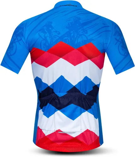 Vista 125 de Weimostar Hombre Ciclismo Jersey Manga Corta Bicicleta Ropa Multicolor Diamante
