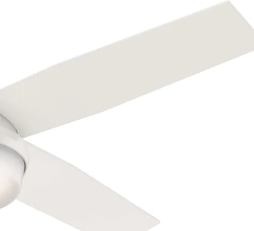 Vista 5 de Hunter Ventilador de 52 pulgadas con acabado blanco fresco Dimpsay de perfil bajo con kit de luces (renovado)