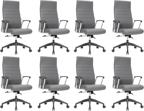 Vista 23 de LeisureMod Hilton Leather Executive Office Chair, Adjustable Height Negro