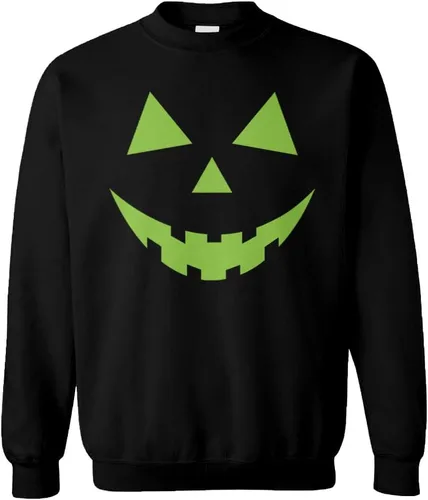 Vista 26 de Pumpkin Face - Sudadera unisex con cuello redondo para Halloween Negro - Traje de esqueleto