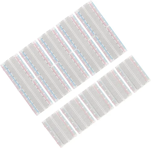 Vista 6 de Alinan Kit de 10 tablas de pan incluido 5 piezas de 830 puntos 5 unids 400 puntos Breadboard para bloques de conexión de distribución Proto Shield