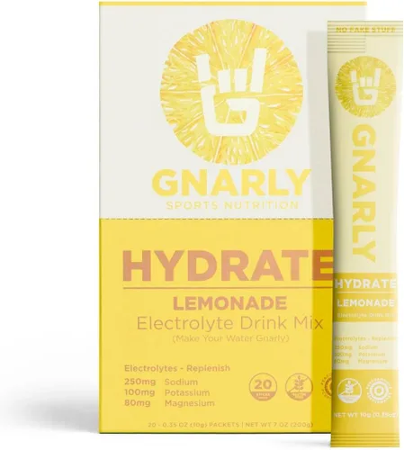 Vista 10 de Gnarly Nutrition Hydrate Electrolyte Powder - Mezcla de bebida hidratante para ejercicio de pomelo rojo rubí - Contenido NSF certificado - Solución