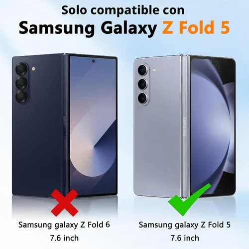 Vista 2 de Fotbor [Paquete de 2] Protectores de pantalla para Samsung Galaxy Z Fold 5, flexible y suave, película protectora EPU para pantalla