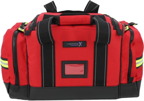 Vista 4 de Lightning X Bolsa modular grande para EMT de primeros auxilios de trauma para médicos de emergencia intermediarios Rojo