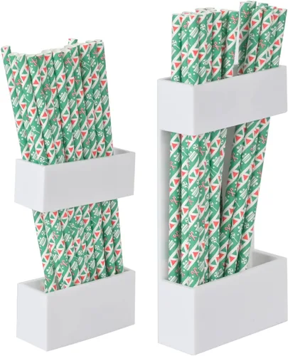 Vista 10 de Paquete de 2 portapajitas acrílico para puertas de gabinete, organizador de pajitas reutilizables con adhesivo ultra pegajoso, pequeño accesorio