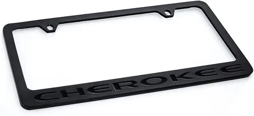 Vista 3 de JEEP Marco de matrícula Cherokee – metal oscurecido grabado