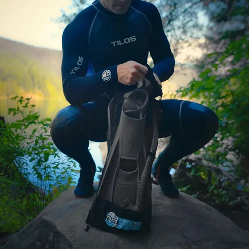 Vista 9 de Tilos Juego de buceo Aquastalk con bolsa de transporte de malla Rayo Flor