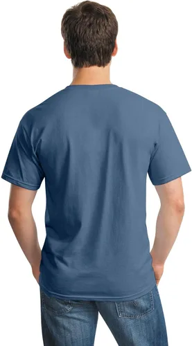 Vista 2 de Gildan Camiseta de algodón pesado 100% algodón para hombre, Azalea