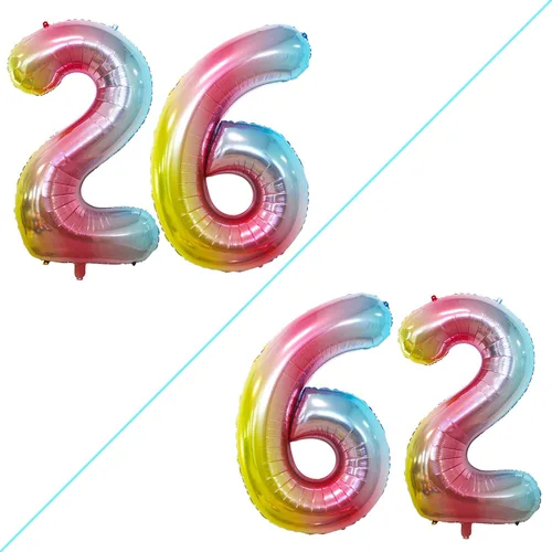 Vista 291 de Goer, conjunto de globos de papel aluminio para decoraciones de cumpleaños, globos de las letras de feliz cumpleaños y de números Oro