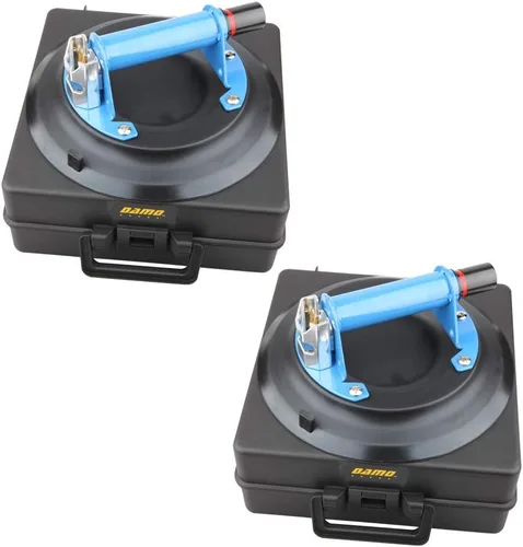 Vista 4 de DAMO Ventosa al vacío de 8 pulgadas para elevación de vidrio y granito, elevador de vidrio resistente con mango de metal, ventosas con bomba