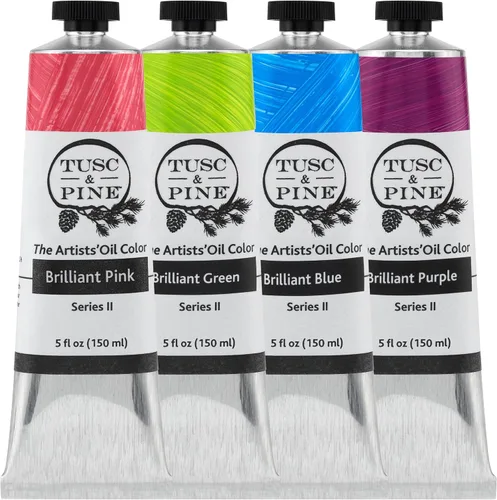 Vista 21 de Tusc & Pine Pintura al Óleo para Artistas - Juego de 40 ml de 3 - Colores Azules Surtidos - Sin Amarilleo, Consistencia Rica y Cremosa, Máxima Carga