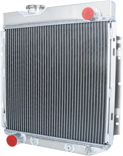 Vista 8 de Radiador Ford 8N, radiador de aluminio de 3 filas compatible con Ford Mustang Comet Falcon Ranchero V8 Swap AT 1960-1966, radiador Mustang 1965 66