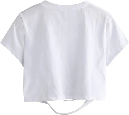 Vista 4 de SweatyRocks - Camiseta de manga corta para mujer