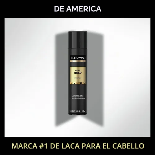 Vista 4 de TRESemmé Champú y acondicionador Rich Moisture para cabello seco formulado con vitamina E y biotina de 28 onzas y laca para el cabello Tresemme