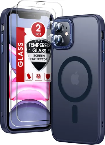 Vista 14 de LeYi Funda para iPhone XR: con protector de pantalla X2 + 2 funda para cámara [compatible con MagSafe] Funda protectora magnética i iphoneXR
