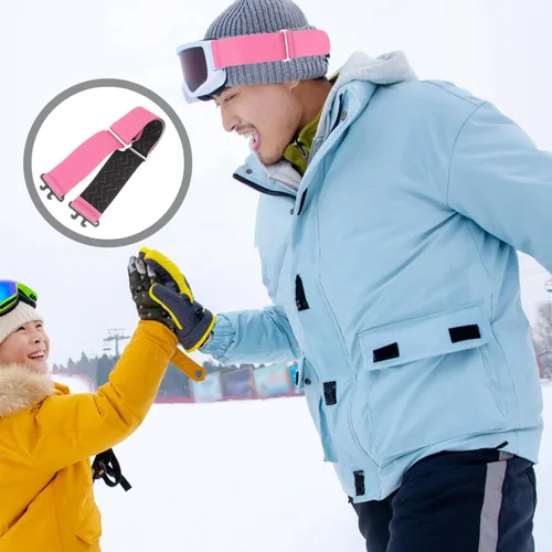 Vista 4 de VICASKY Gafas de esquí con correa de ojo de esquí, banda elástica, gafas de snowboard de doble correa, gafas de esquí, gafas de esquí, banda