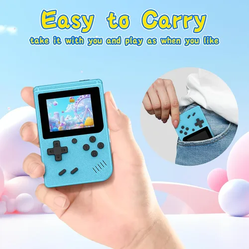 Vista 7 de Retro Gaming Console, Built-in 400 Classic Retro Game Console, 3.0 Inch IPS Screen Retro Handheld Game Console, 1020mAh Rechargeable Battery