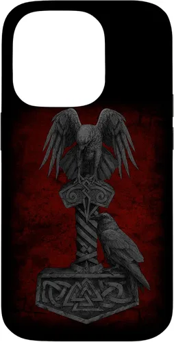 Vista 17 de Funda para iPhone 17 de Mjolnir Odín de la mitología vikinga nórdica de Thor